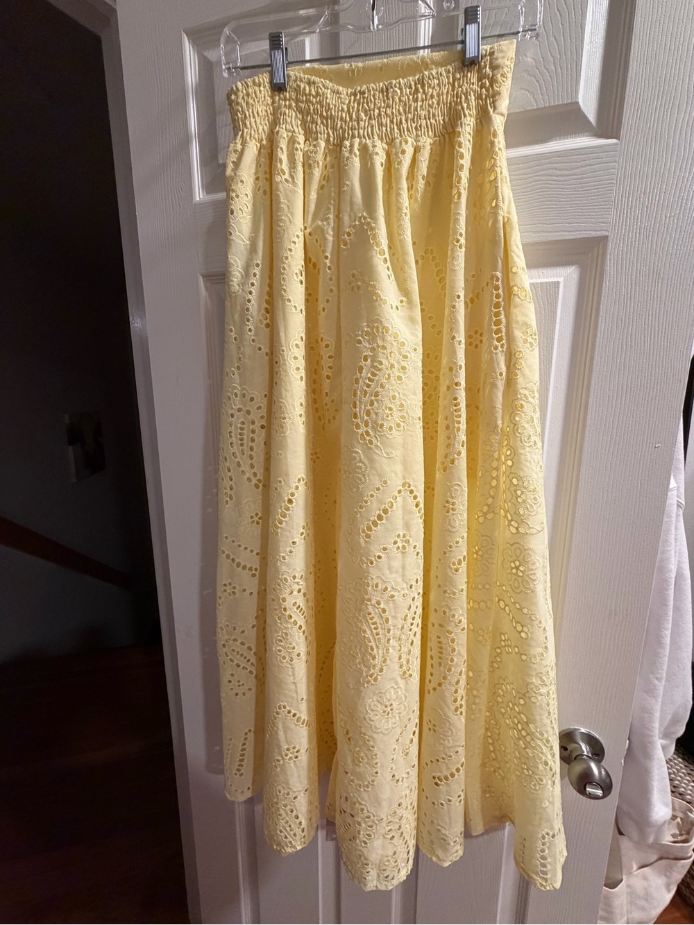 Chicwish Yellow Eyelet Maxi Skirt - Picture 4 of 9